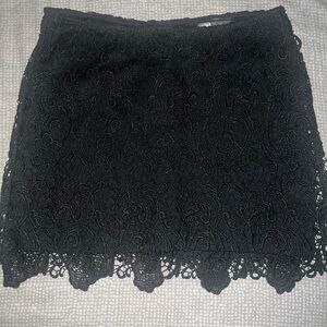 H&M black lace mini skirt